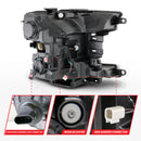 ANZO 18-20 Ford F-150 (w/o Fctry LED) Full LED Proj Headlights w/Light Bar Swtchbk Seq. Black w/Init-7
