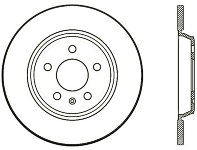 StopTech Power Slot 09-10 Audi A4/A4 Quattro / 08-10 A5 / 10 S4 Rear Right Drilled & Slotted Rotor - 0