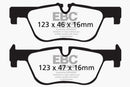 EBC 14+ BMW 228 Coupe 2.0 Turbo ATE calipers Yellowstuff Rear Brake Pads-6