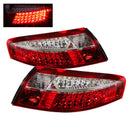 xTune Porsche 911 996 ( Non 4S. Turbo. GT3 ) 99-04 LED Tail Lights Red Clear ALT-ON-P99699-LED-RC-2