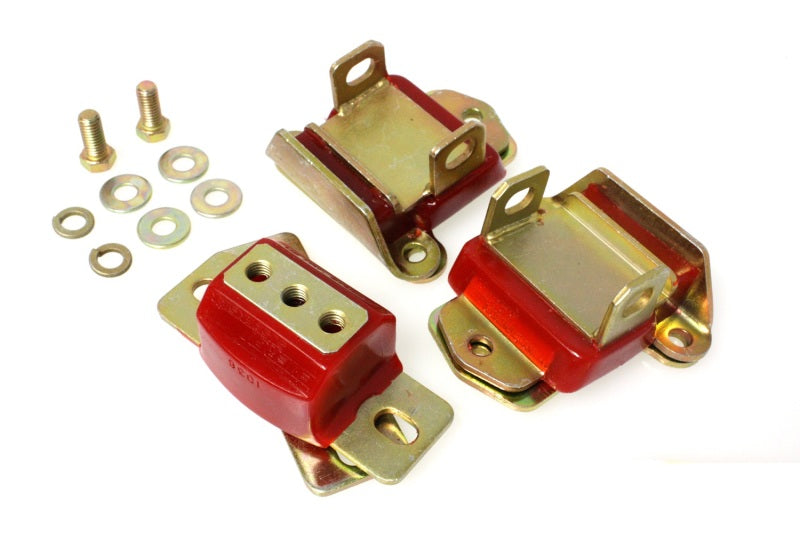 Energy Suspension 67-72 Camaro/64-72 Chevelle/63-82 Corvette Red Zinc 2 Engine & 1 Trans Mount Set - 0