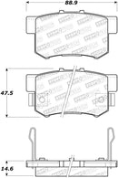 StopTech Performance 2000-2009 Honda S2000 Rear Sport Brake Pads-2