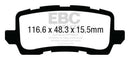 EBC 13+ Acura RLX 3.5 Redstuff Rear Brake Pads-3