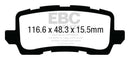 EBC 13+ Acura RLX 3.5 Yellowstuff Rear Brake Pads-3