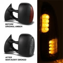 xTune Ford Superduty F250-F650 03-07 Amber LED Mirror Signal Lens - Smoke ACC-LED-FDSD99-MR-SM-11