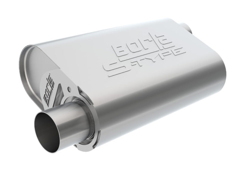 Borla CrateMuffler LS3 S-Type 2.50in Offset/Offset 14inx4.35inx9in Oval Muffler - 0