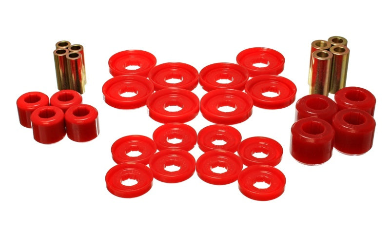 Energy Suspension 03-09 Dodge RAM 1500/2500/3500 Pickup Red Front End Control Arm Bushing Set - 0