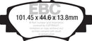 EBC 14+ Mazda 3 2.0 (Japan Build) Redstuff Rear Brake Pads-3