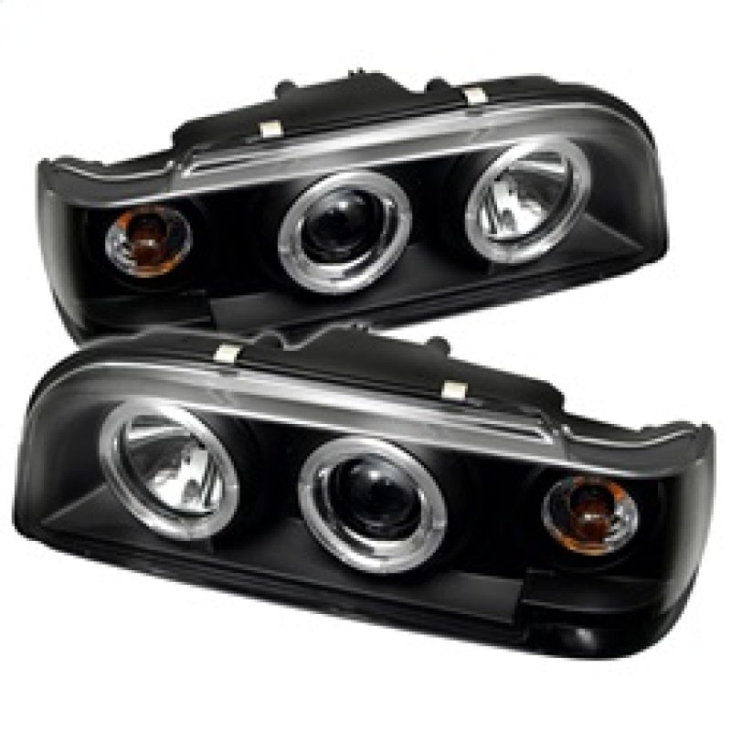 Spyder Volvo 850 93-97 Projector Headlights LED Halo Black High H1 Low H1 PRO-YD-VO85092-HL-BK - 0