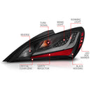 ANZO 10-13 Hyundai Genesis 2DR LED Taillights Smoke-21