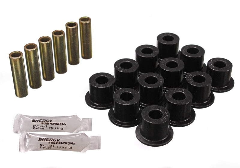 Energy Suspension 72-81 Scout II Black Front & Rear Leaf Spring Bushing Set - 0