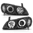 ANZO 2000-2004 Infiniti I30 Projector Headlights w/ Halo Black-15