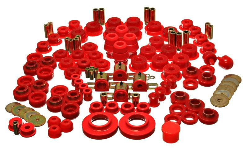 Energy Suspension 97-06 Jeep Wrangler TJ Red Hyper-Flex Master Bushing Set - 0