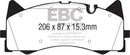 EBC 2015+ Mercedes-Benz C63 AMG (W205) 4.0L Twin Turbo Yellowstuff Front Brake Pads-4