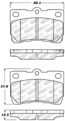 StopTech Performance 06 Lexus GS300/430 / 07-08 GS350 / 06-08 IS250/350 Rear Brake Pads-9