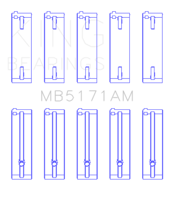 King Engine Bearings Mazda FS-DE L4/FP L4/FS L4  DOHC 16 Valve Main Bearing Set - Size STD