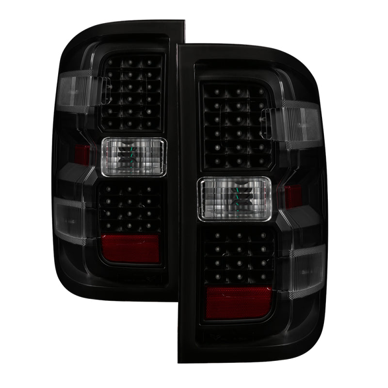 xTune Chevy 1500 14-16 / Silverado 2500HD/3500HD LED Tail Lights - Black Smoked ALT-JH-CS14-LED-BSM - 0