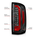 ANZO 15-21 Chevrolet Colorado Full LED Tail Lights w/ Red Lightbar Black Housing Clear Lens-14