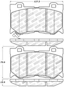 StopTech Performance 09-13 Infiniti FX35/FX37/FX45/FX50/08-13 G37 / 09-12 370Z Front Brake Pads-8