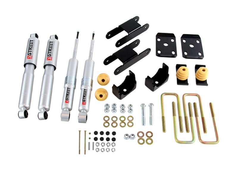 Belltech 2015 GM Colorado/Canyon Ext Cab Short Bed Lowering Kit w/ND II Shocks - 0-3in F/4in R Drop - 0