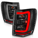 ANZO 1999-2004 Jeep Grand Cherokee LED Tail Lights w/ Light Bar Black Housing Clear Lens-8