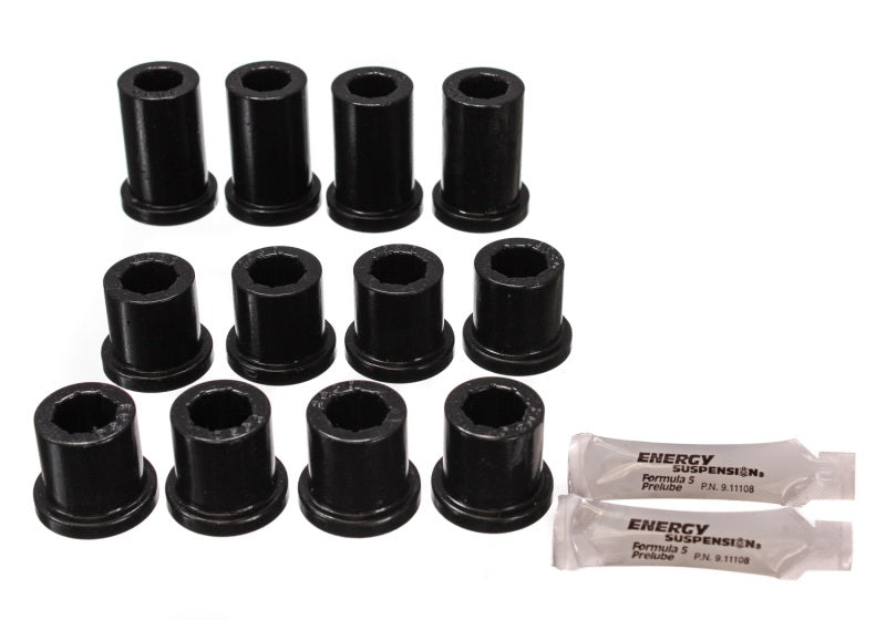 Energy Suspension 84-85 Toyota 4Runner 2 & 4WD Black Front Leaf Spring Bushing Set - 0