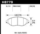 Hawk 13-17 Volkswagen CC HP+ Front Brake Pads-4