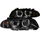 ANZO 1999-2001 BMW 3 Series E46 Projector Headlights w/ Halo Black (CCFL)-10
