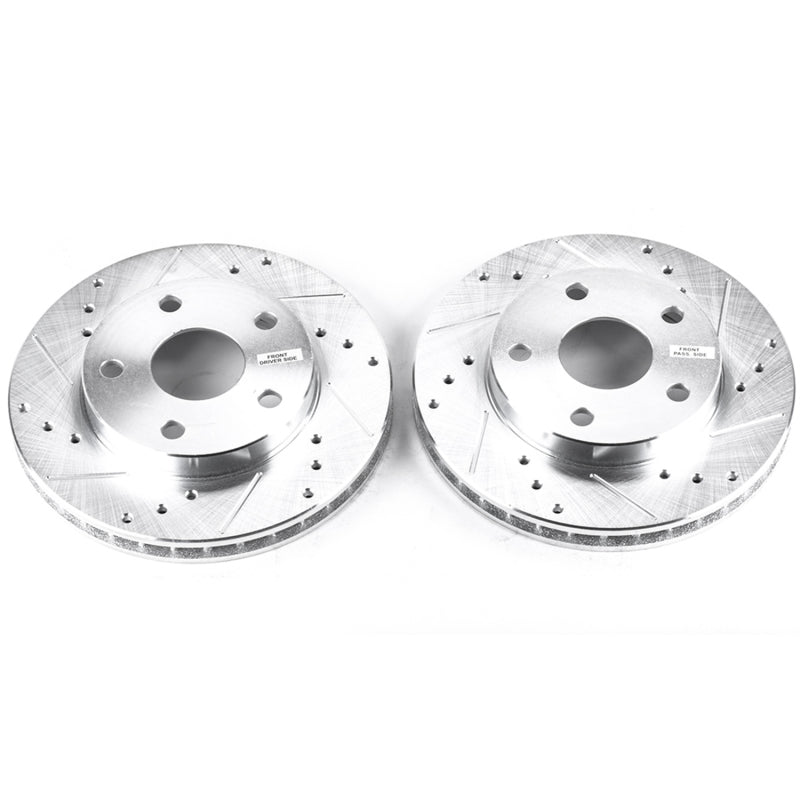 Power Stop 91-95 Toyota MR2 Front Evolution Drilled & Slotted Rotors - Pair - 0