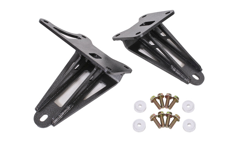 BMR 11-17 S197 Mustang Motor Mount Brackets - Black Hammertone - 0