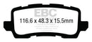 EBC 13+ Acura RLX 3.5 Redstuff Rear Brake Pads-4