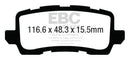 EBC 13+ Acura RLX 3.5 Yellowstuff Rear Brake Pads-4
