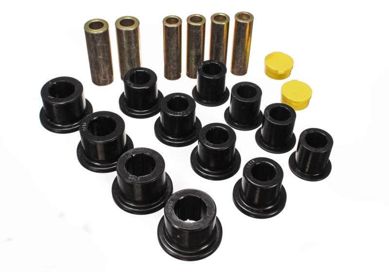 Energy Suspension 00-04 Ford Excursion 4WD / 99-04 F250/F350 4WD Black Front Leaf Spring Bushing Set - 0