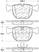 StopTech Performance 00-04 BMW M5 E39 / 00-06 X5 / 03-05 Range Rover HSE Front Brake Pads-3