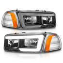 ANZO 99-17 GMC Sierra/Denali Headlights Black Amber (w/C Light Bars)-7