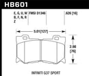 Hawk 09-12 Infiniti G37 Sport HPS Street Front Brake Pads-5