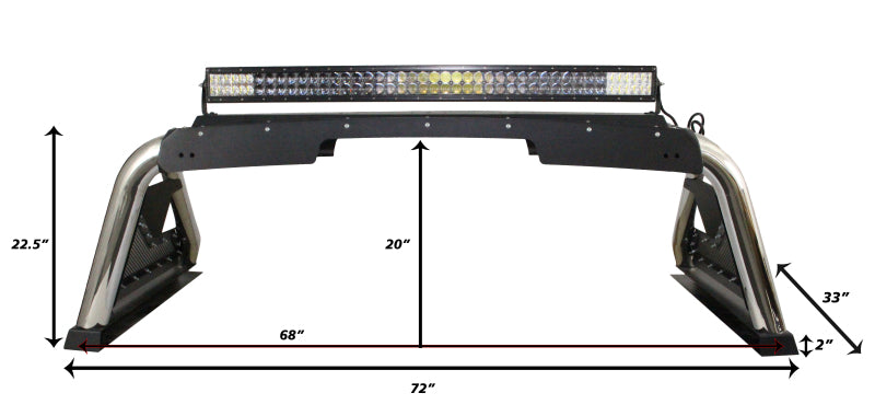 Go Rhino 14-19 Chevy 1500 LD (Classic) Sport Bar 2.0 Complete Kit w/Sport Bar+Retractable Light Mnt - 0