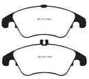 EBC 12+ Mercedes-Benz C250 Coupe 1.8 Turbo Sport Edition Redstuff Front Brake Pads-13