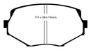 EBC 94-01 Mazda Miata MX5 1.8 Yellowstuff Front Brake Pads-6