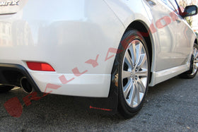 Rally Armor 08-10 Subaru WRX / 08-11 Impreza 2.5i (Hatch/Sedan) Black UR Mud Flap w/Red Logo - 0