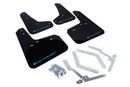 Rally Armor 12-19 Ford Focus ST / 16-19 RS Black UR Mud Flap w/Nitrous Blue Logo-1