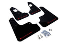 Rally Armor 08-17 Mitsubishi EVO X Black UR Mud Flap w/ Red Logo-1
