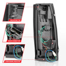 ANZO 1999-2000 Cadillac Escalade LED Taillights Black Housing Clear Lens Pair-7