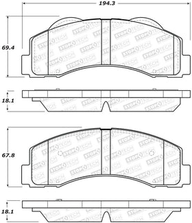 StopTech Performance 10-14 Ford F-150 Front Brake Pads - 0