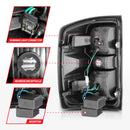 ANZO 15-19 Chevy Silverado 2500HD/3500HD (Halgn Only) LED Tail Lights w/Black Light Bar & Clear Lens-15