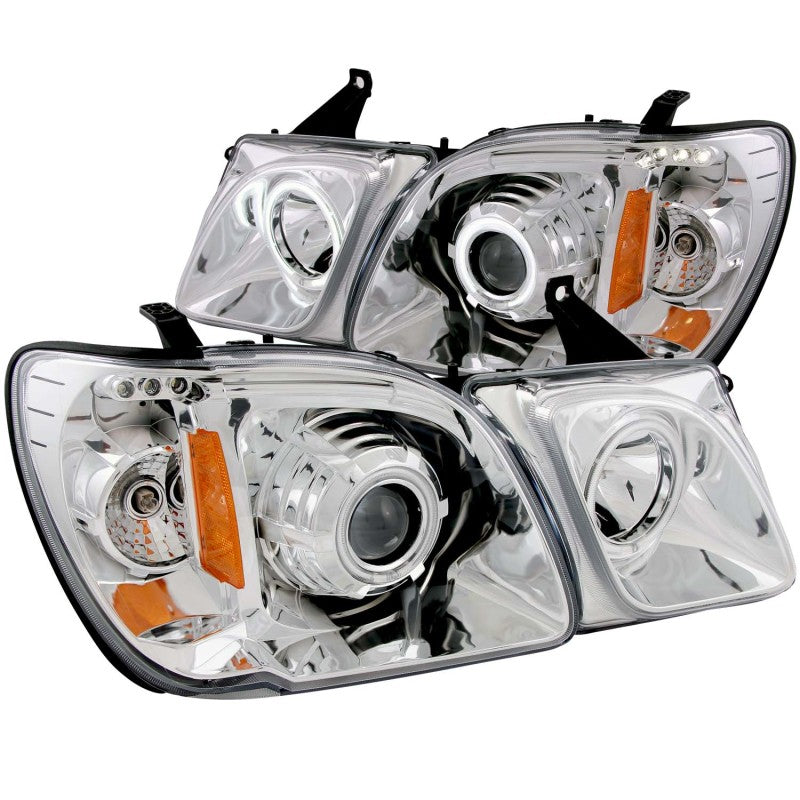 ANZO 1998-2007 Lexus Lx470 Projector Headlights w/ Halo Chrome (CCFL) - 0