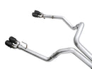 AWE Tuning 4th Gen GM 1500 6.2L 0FG Cat-Back Split Rear Exit (w/ Bumper Cutouts) - Quad Diamond Tips-9