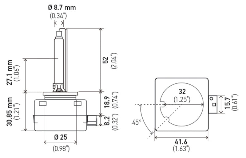 Hella Xenon D1S Bulb PK32d-2 85V 35W 5000k