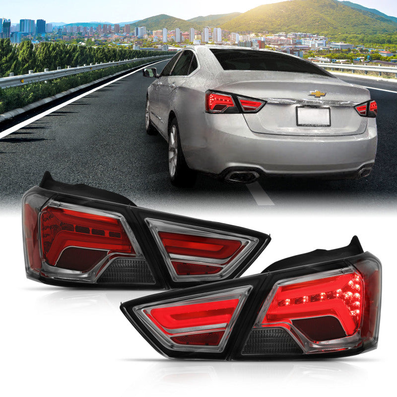 ANZO 14-18 Chevrolet Impala LED Taillights Smoke - 0