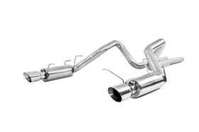 MBRP 11-14 Ford Mustang GT 5.0L Dual Split Rear Race Version T409 3in Cat Back Exhaust System - 0